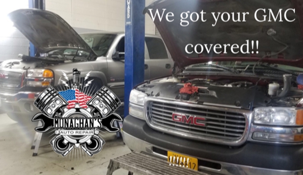 Monaghan's Auto Repair - Las Vegas, NV. Problems with your GMC? Give us a call and we'll schedule you for a diagnostic! Monaghan's Auto Repair got you covered!