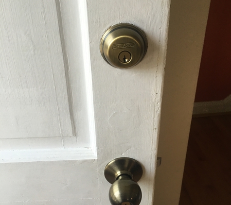 Caton Lock Service - Catonsville, MD. New Schlage Grade 1 Deadbolt and locking knob installed for a customer