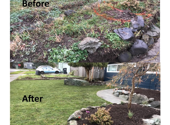 Green Earth Landscape Services - Burlington, WA. Front Yard Landscape Renovation