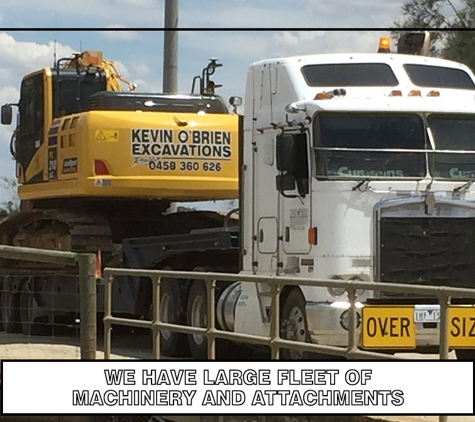 Kevin O'Brien Excavations Pty Ltd - Kerang, VIC. We Have Large Fleet Of Machinery And Attachments
