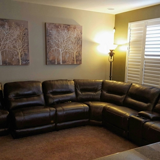 RC Willey - Rocklin, CA. This is the leather couch we bought from RCWILEY.  Plenty of room for everyone.