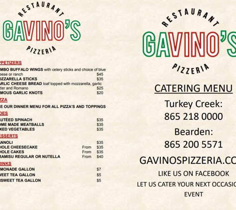 Gavino's Pizzeria & Restaurant - Knoxville, TN