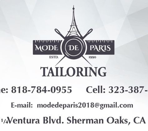 Mode De Paris Tailoring - Sherman Oaks, CA