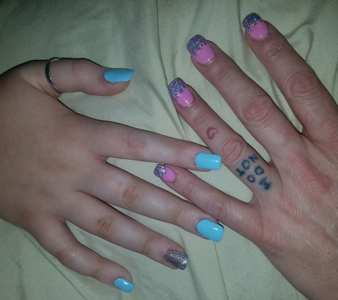 Smile Nails & Spa - Lebanon, TN. Me and my oldest daughter's nails a few weeks ago