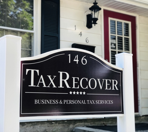 TaxRecover - Uncasville, CT. Outside sign