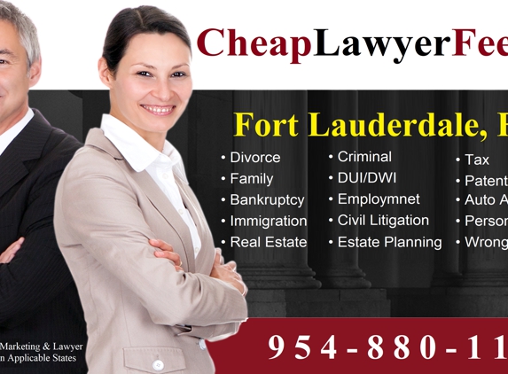 Cheap Lawyer Fees - Fort Lauderdale, FL