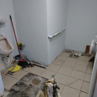 Ferrell and Son's Residential Property Maintenance. Before and after photos of gas station bathroom remodel