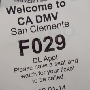 California Department of Motor Vehicles - DMV - San Clemente, CA