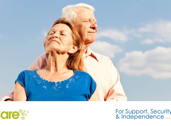 OneCare Limited - The Manor Complex - Kings Meadows, TAS. OneCare - Couple enjoying the sunshine