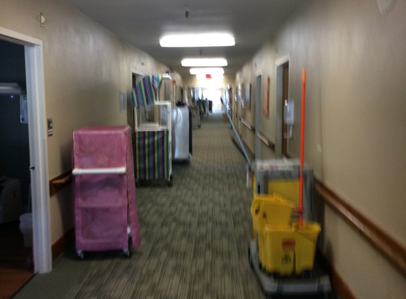 Escondido Post Acute Rehab - Escondido, CA. Normal state of hallway with nobody around.