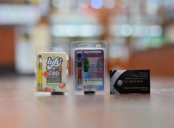 Let's Vape & Smoke Shop KC - Kansas City, MO. Enriched proprietary formulated industrial hemp cannabidol (CBD), USP Kosher Glycol, USP Kosher vegetable glycerin and natural turpenoids