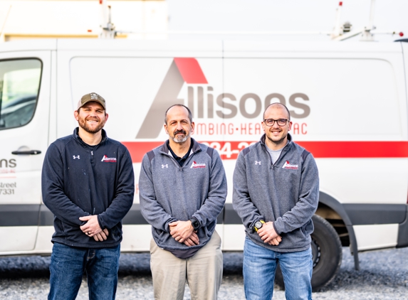 Allison's Plumbing Heating & Air - Hanover, PA. Owners Neal Grudi, Tom Allison, and Toby Allison