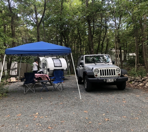 Peaceful Woodlands Family Campground - Blakeslee, PA. Different view of campsite