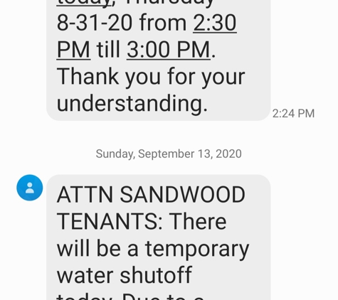 Sanwood Mobile Home Park - Gaston, SC. Another water cut off!