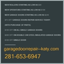 Garage Door Repair in Katy - Garage Doors & Openers