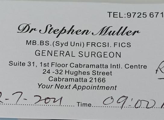 Muller Dr Stephen - Cabramatta, NSW