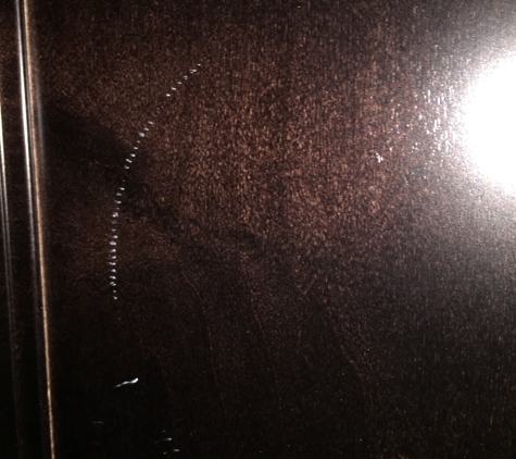 Meritage Homes-Pima Crossing - San Tan Valley, AZ. Paint Bucket Rings on cabinet door most all doors scratched.