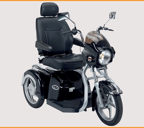Scooters and Mobility Fraser Coast - Pialba, QLD. Now in stylish black and chrome, inspired by the classic Harley Davidson's motorcycle.
