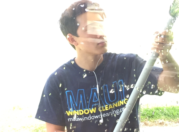 Maui Window Cleaning - Makawao, HI. De-ionized water-fed pole or wand and squeegee, whatever gets the window cleaning job done right!