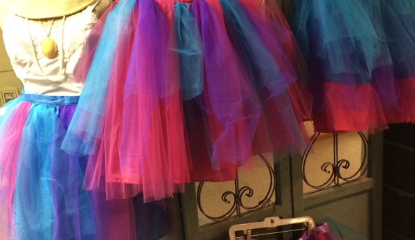 Creative Seamstress Shop - Tacoma, WA. Custom sewn tutus for a group of ladies who's favorite colors are hot pink, turquoise & purple.