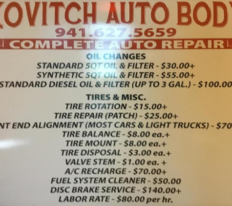 Kovitch & Son Auto Body - Port Charlotte, FL