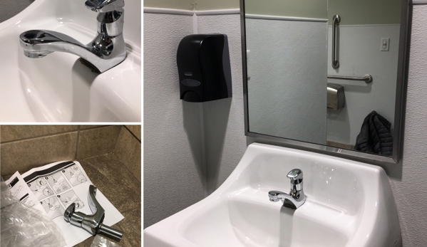 Handy Helpers - Grand Forks, ND. Commercial installation: dispensers, receptacles, grab bar, faucets