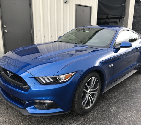 Tim's Custom Tinting - Orlando, FL. A 2017 Ford Mustang 5.0 we just completed using Llumar ATC 20