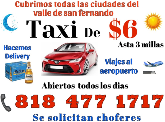 Taxi barato - Los Angeles, CA. El más barato del valle taxi atus ordenes