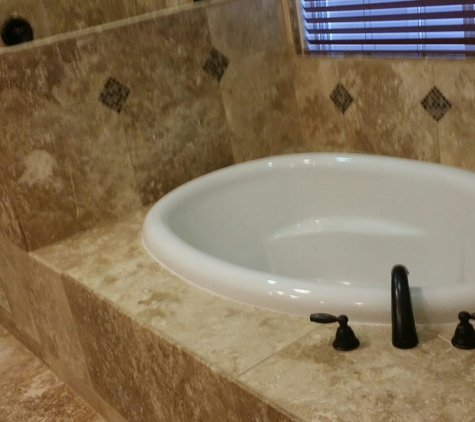 Nu Gen Tile & Stone - Merced, CA. Travertine shower