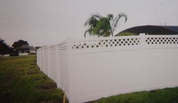 A & R Irrigation and Landscaping LLC - Wesley Chapel, FL. Fence installation - white vinyl