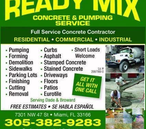 Concrete Ready Mix And Pumping Service Inc - Miami, FL