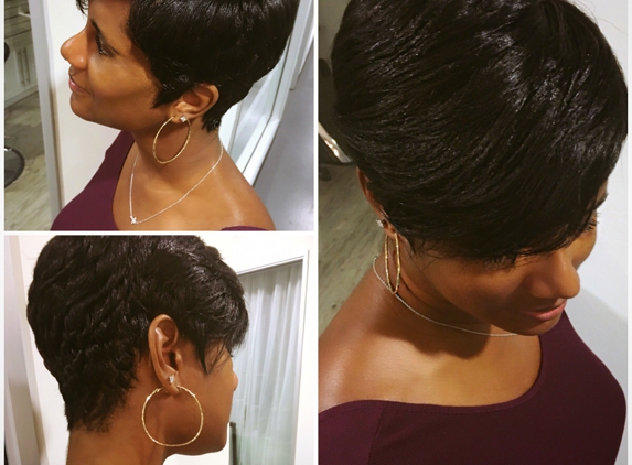 The Attitude Adjuster- Hair By Teresa Gray - Beverly Hills, CA. Relaxer color cut and style by Teresa Gray