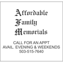 Affordable Family Memorials - Funeral Supplies & Services