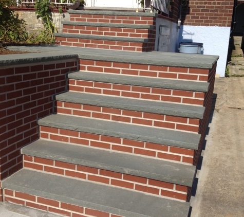 JS Concrete & Masonry LLC - Bronx, NY. Brick with bluestone treads