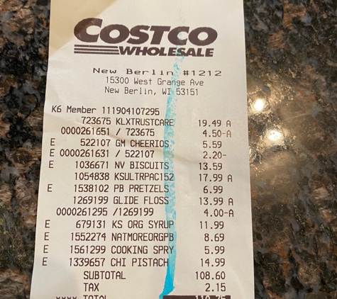 Costco - New Berlin, WI