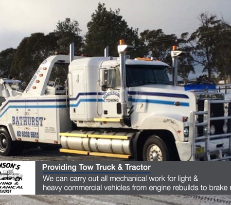 Johnson's Towing & Mechanical - Kelso, NSW. Providing Tow Truck & Tractor