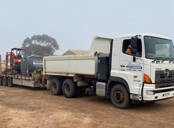Peninsula Plumbing S.A. - Moonta, SA. Truck with Trailer