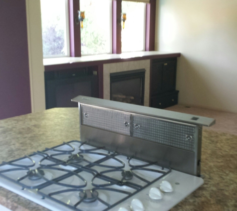 Semmel Keith Construction Inc - Albany, OR. Installation of a Down Draft for the Stove: Press a Button & It Lowers to the Surface of the Countertop ~ ☆▪☆▪☆▪☆▪☆