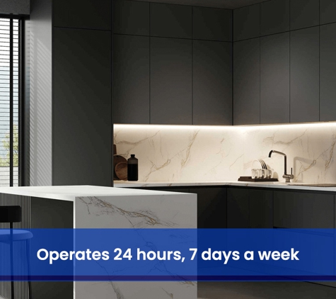 Vina Glass. Operates 24 hours, 7 days a week