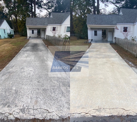 Barros Pressure Wash Services LLC - North Charleston, SC. Driveway cleaning