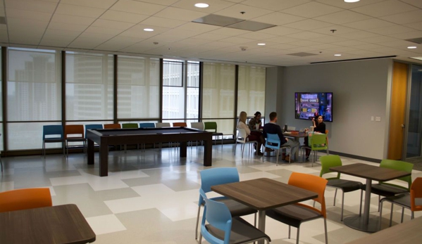 Forthea Interactive Marketing - Houston, TX. The break room is massive, overlooking the AIG Tower