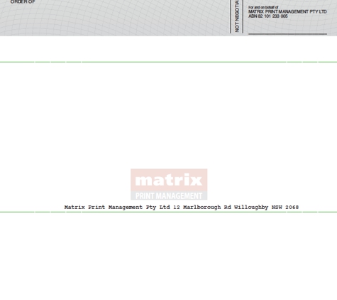 Matrix Print Pty Ltd - Crows Nest, NSW
