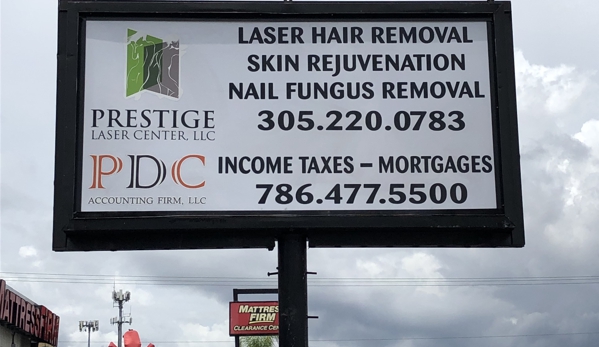 Prestige Laser Center - Miami, FL. Our Street sign 9358 S.W. 40th Street. Miami, FL 33165.
