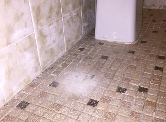 Illawarra Mobile Screens & Doors - Lake Illawarra, NSW. Mess left in the bathroom after changing the screen - there was multiple piles similar to left around the house.