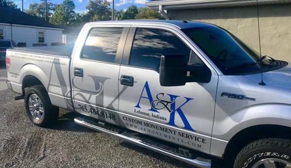 A & K Custom Monument Service - Lebanon, IN