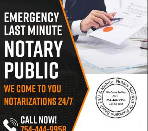 Notary Services of Pompano Beach 24/7 & Mobile - Pompano Beach, FL