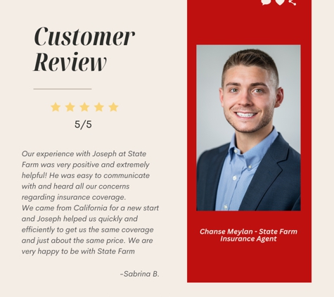 Chanse Meylan - State Farm Insurance Agent - Okemos, MI