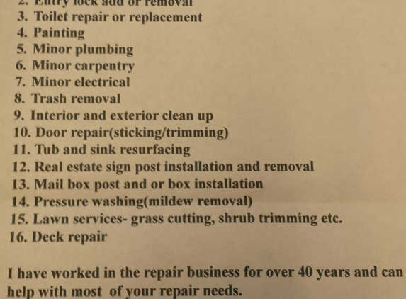 Home Repair & Lawn Maintenance