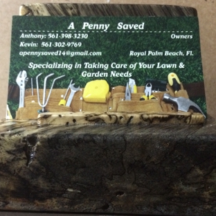 A Penny Saved - West Palm Beach, FL. New business cards and handmade holder
