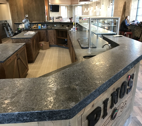 Euro Marble & Stone, LLC - Pequannock, NJ. Steel Gray leathered finish granite